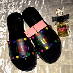 💖💖Juicy Couture Bundle’ New Slides / sandals and Juicy perfume - NEW NWT !!